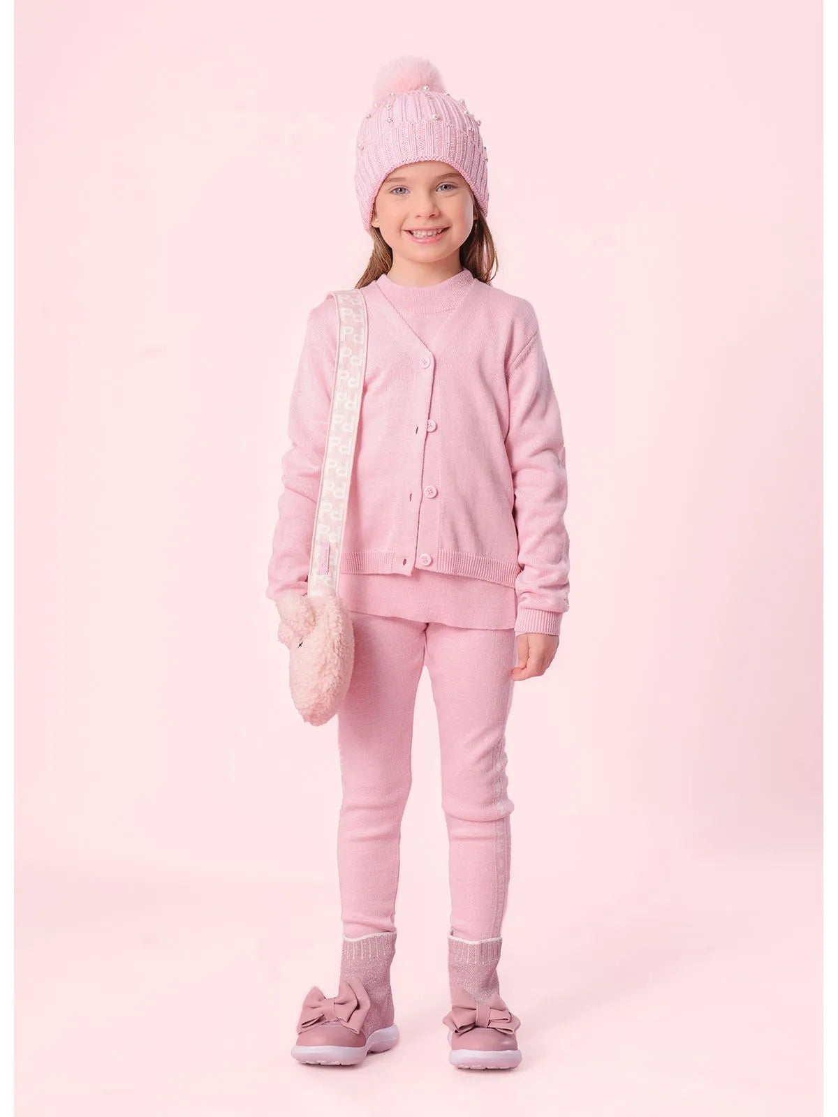 Calça Legging Tricot Pituchinhus Sugar Rose - BambolePetit