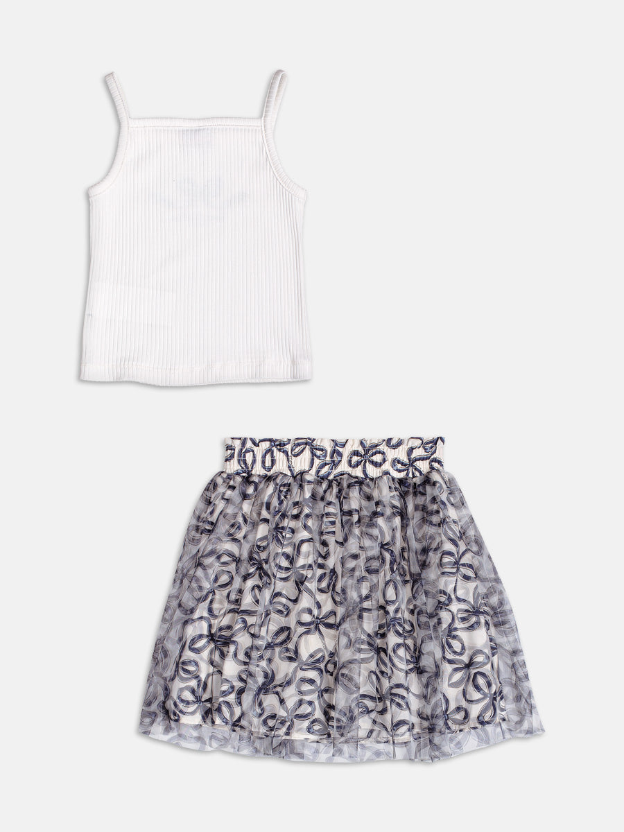 Conjunto Regata e Saia Lacinhos Momi