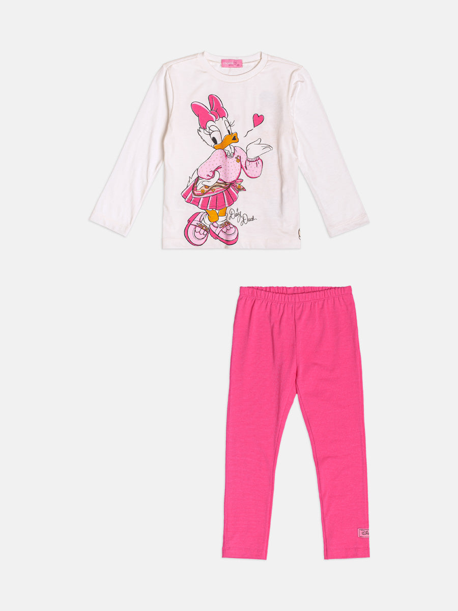 Conjunto Manga Longa Blusa Daisy e Legging Perola Momi