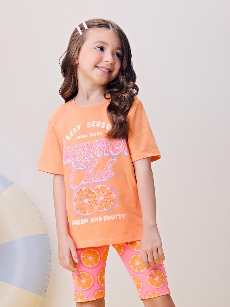 Conjunto Blusa e Legging Laranja Momi