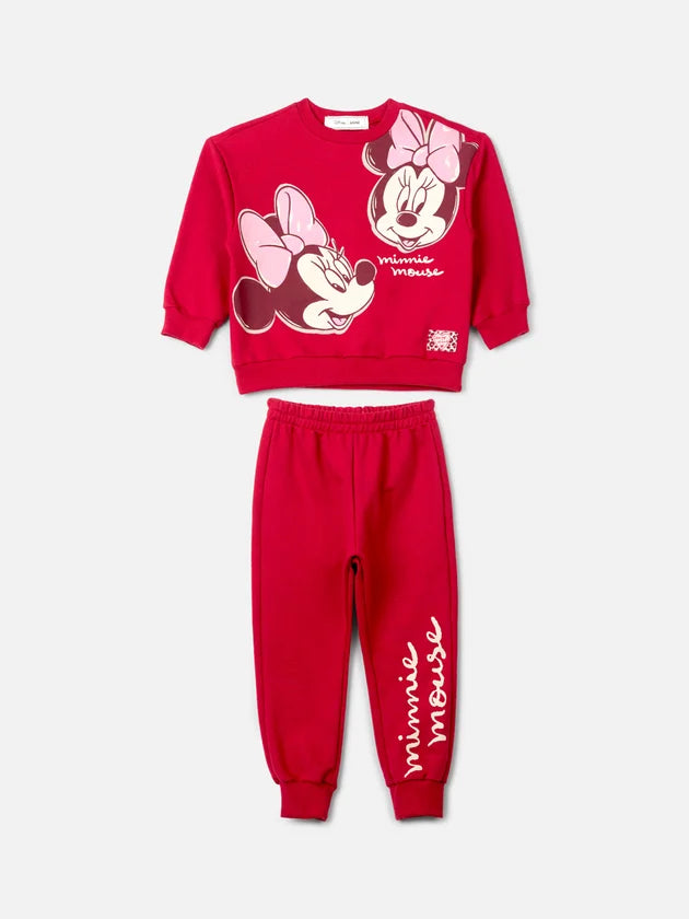 Conjunto Casaco Calca Minnie Vermelho Berry Animê