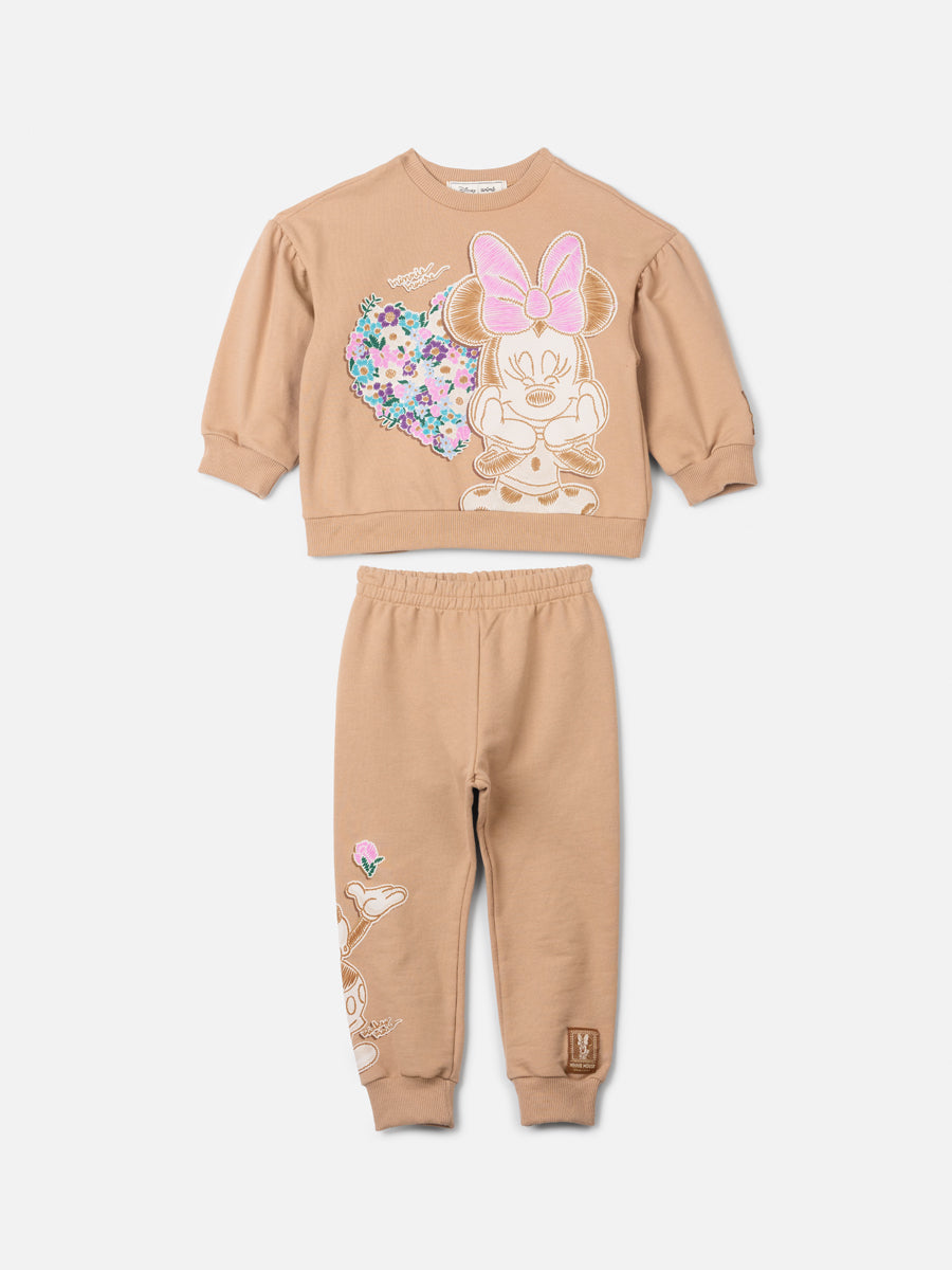 Conjunto Casaco e Calça Bege Khaki Animê