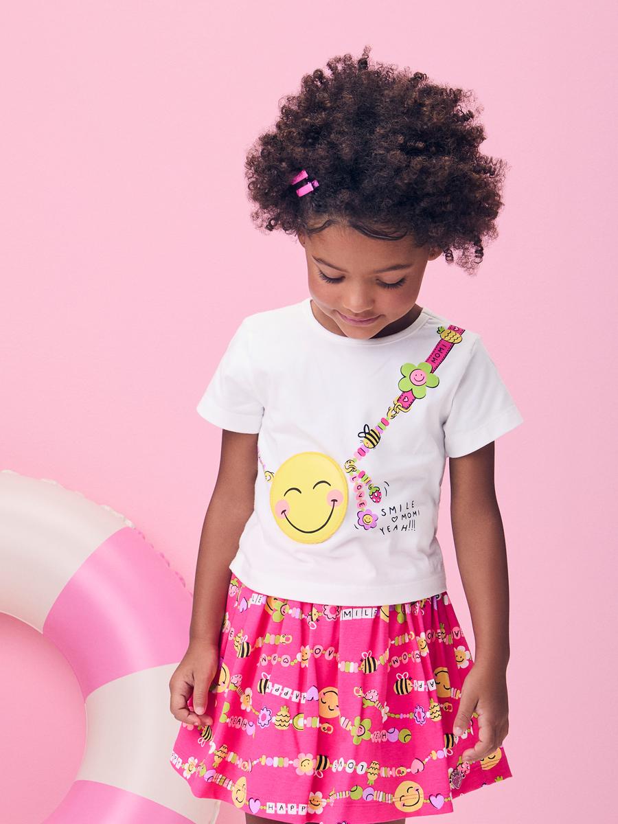 Conjunto Blusa e Saia Bolsa Smile Momi