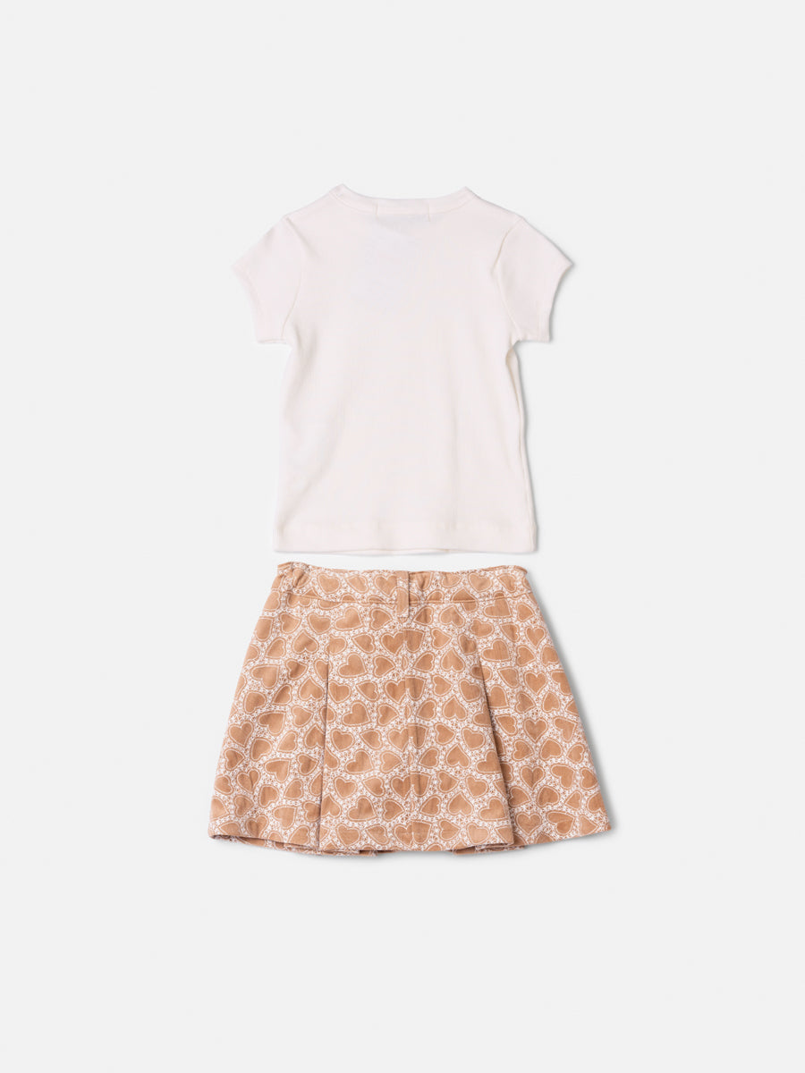 Conjunto Blusa e  Saia Pérola Animê