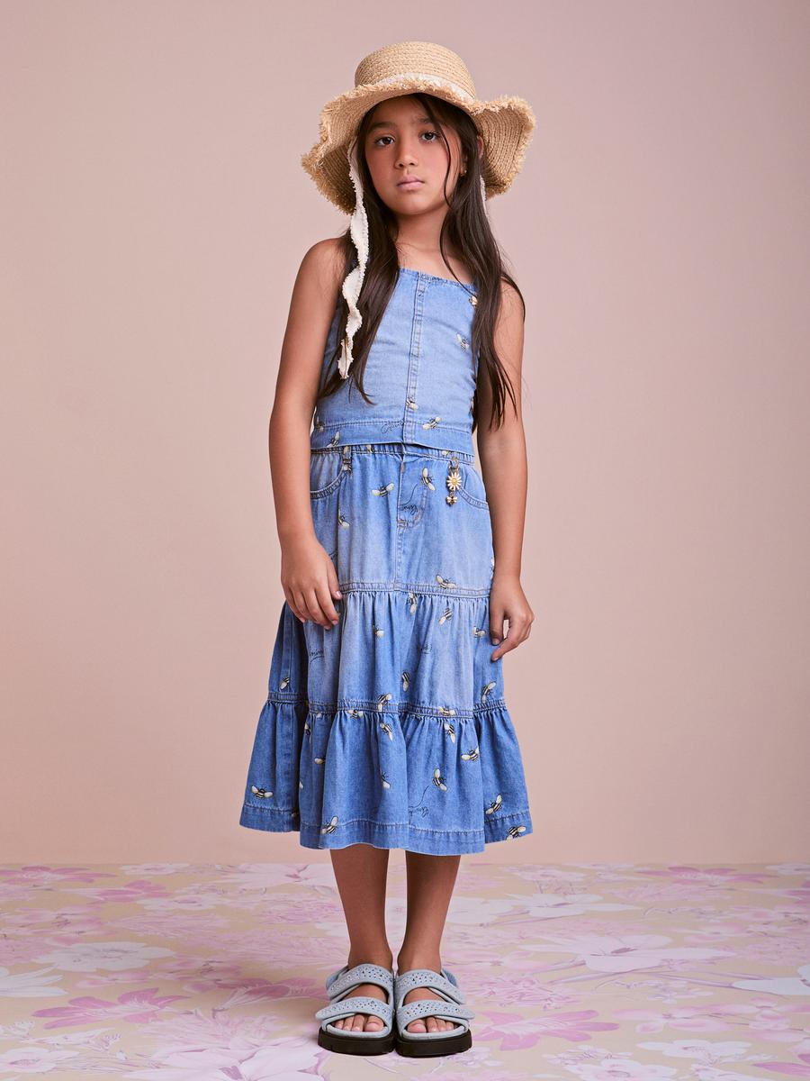 Conjunto Jeans com Estampa de Abelhas Anime