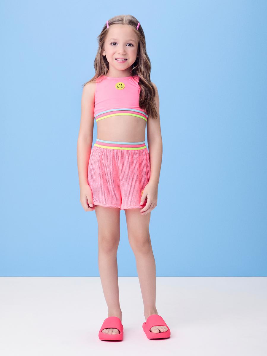 Shorts Saída Praia Smile Neon Momi