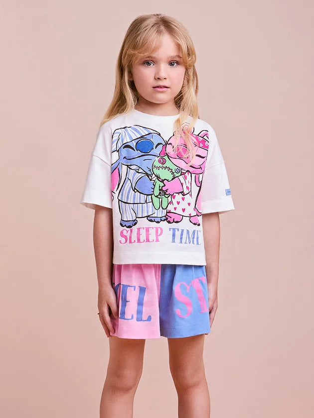 Conjunto Pijama do Stitch e Angel Anime