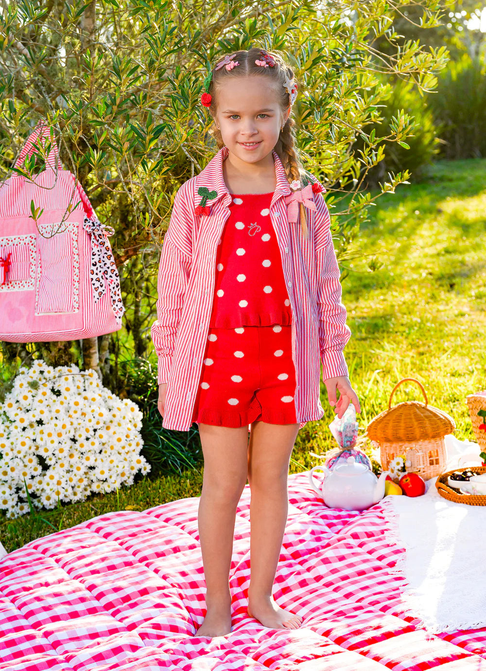 Short Tricot Poá Resort Pituchinhus