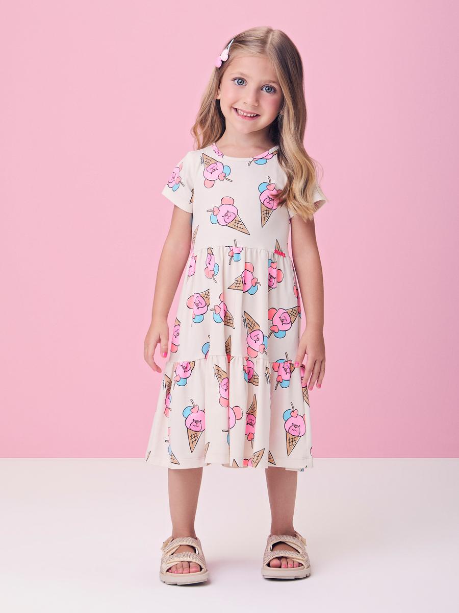 Vestido de Sorvete de Ursinhos Momi