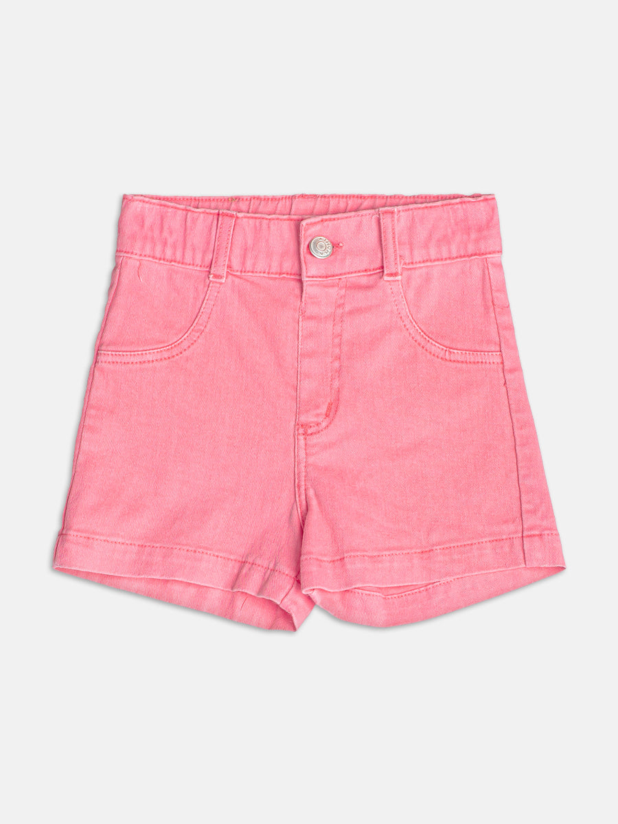 Shorts Sarja Rosa Neon Momi