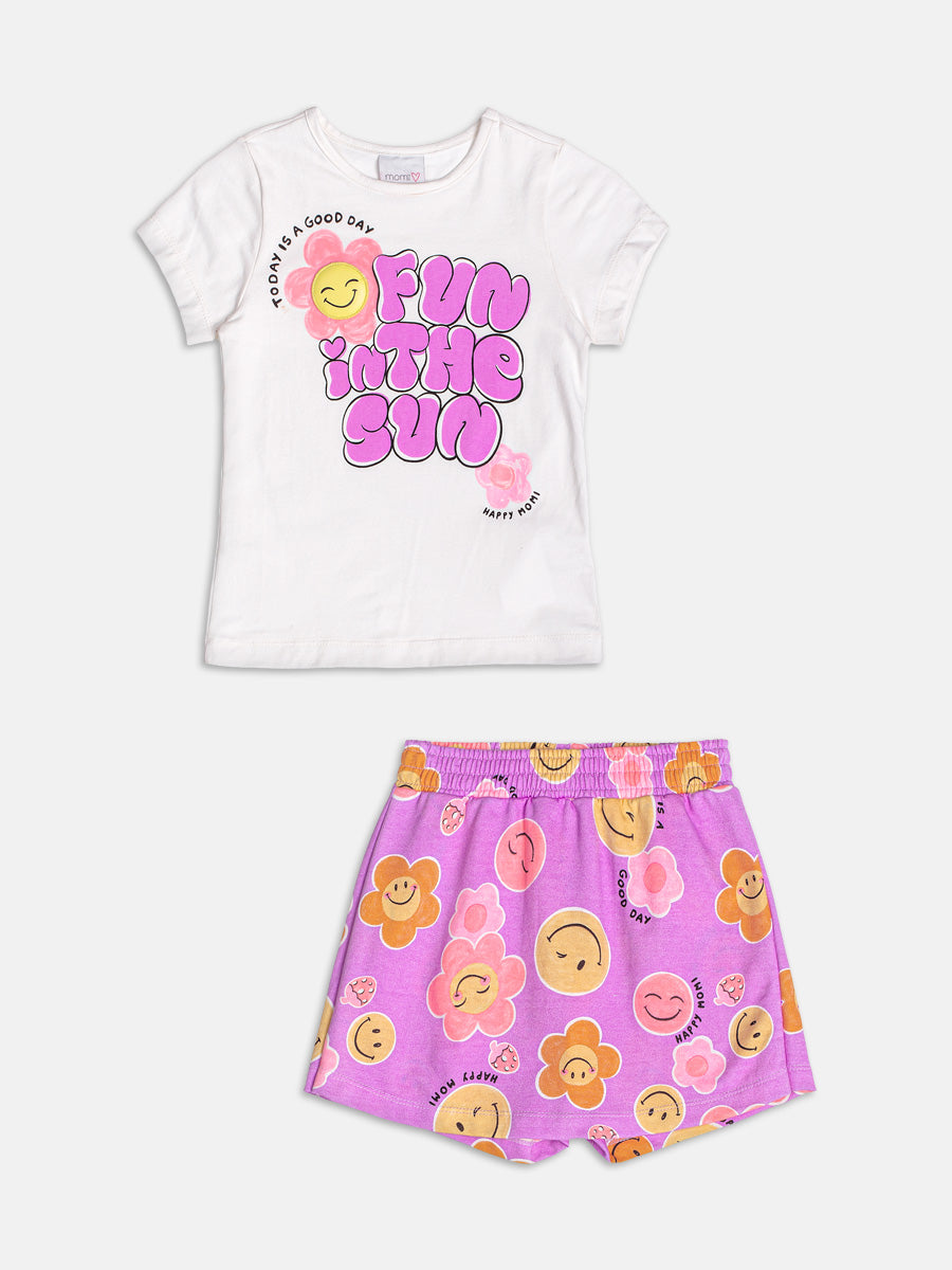 Conjunto Blusa e Shorts Smile Momi