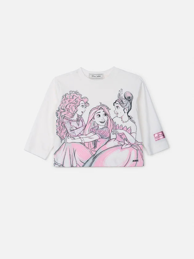 Blusa Manga Longa Princesas Disney