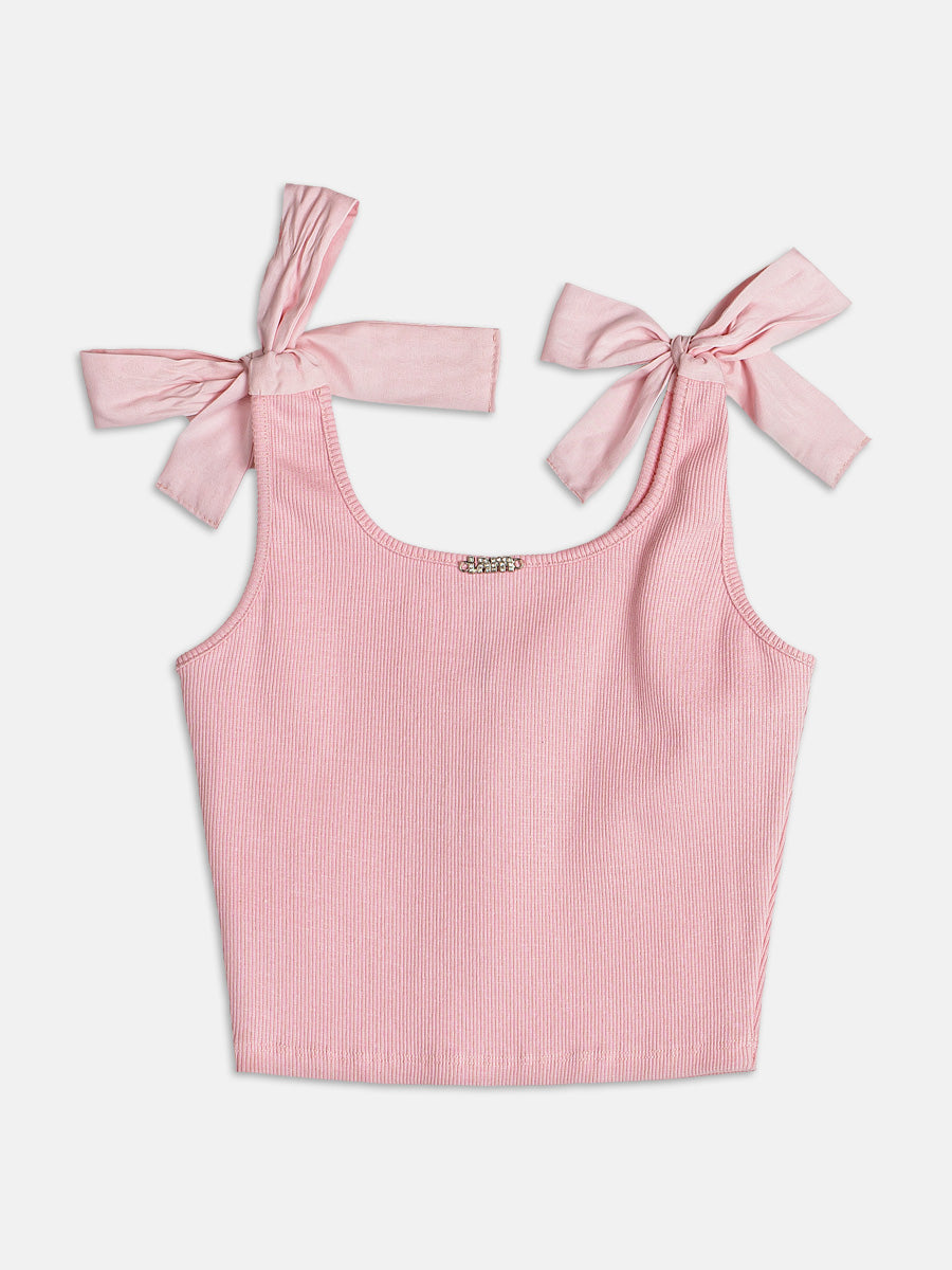 Top Essential com Laço Rosa I Am