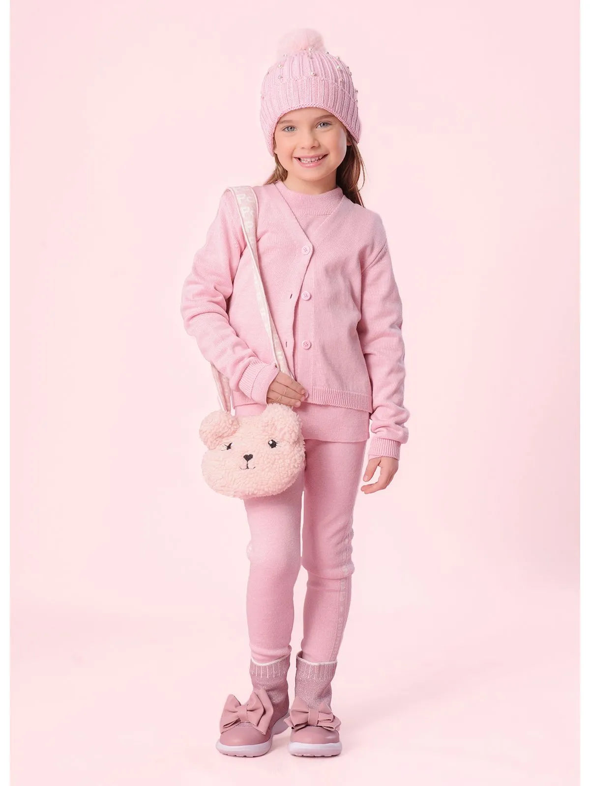 Calça Legging Tricot Pituchinhus Sugar Rose - BambolePetit