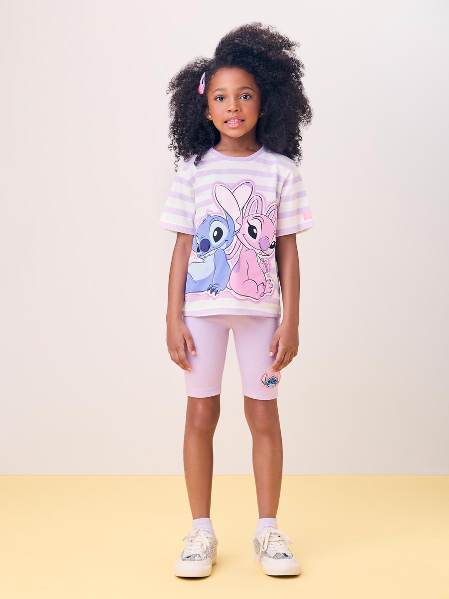 Conjunto Listrado do Stitch e Angel Momi