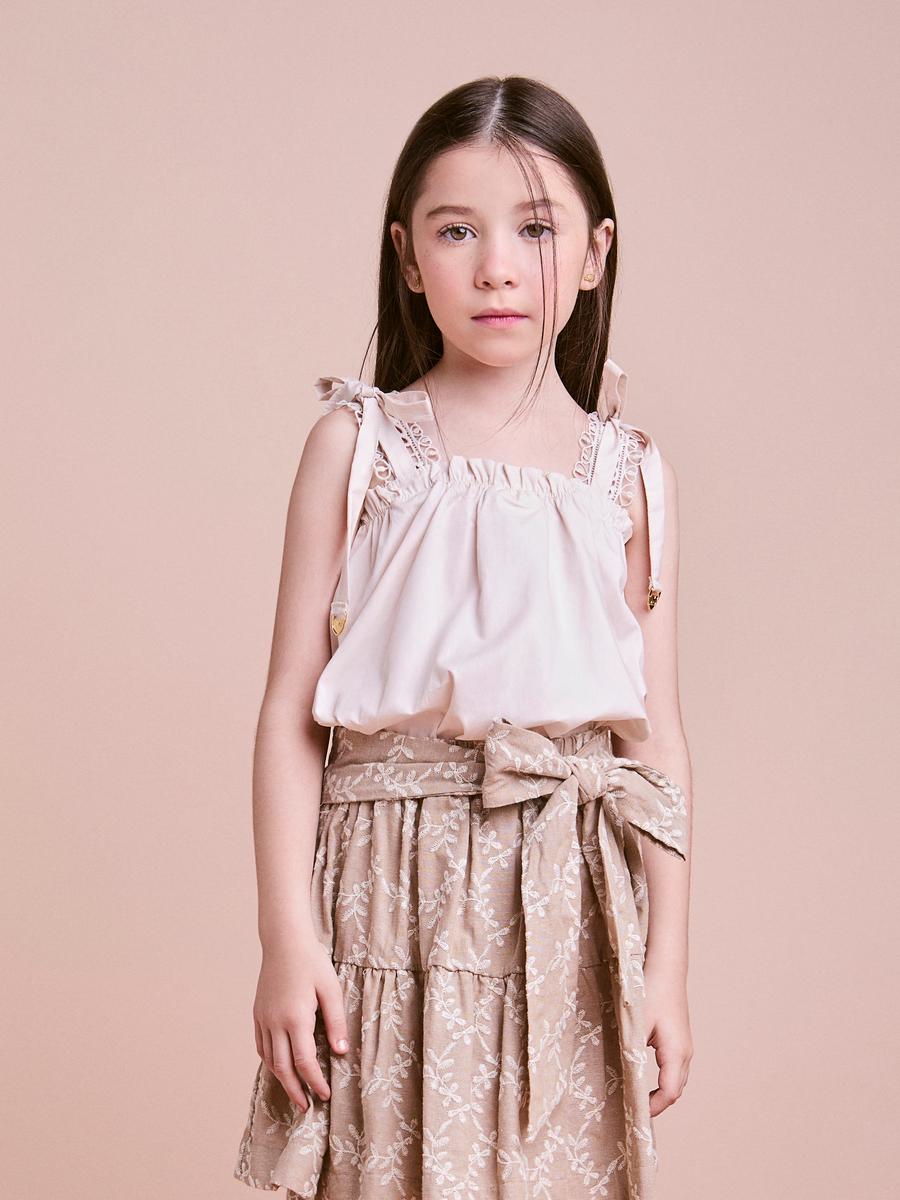 Conjunto Blusa e Saia Laços Gelo Anime
