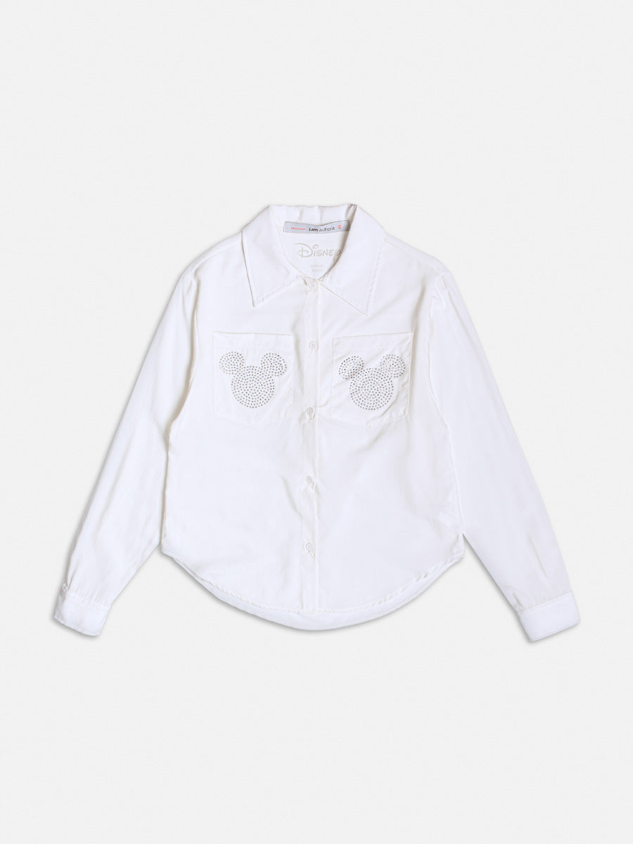 Camisa Bolsos Mickey Off White - BambolePetit
