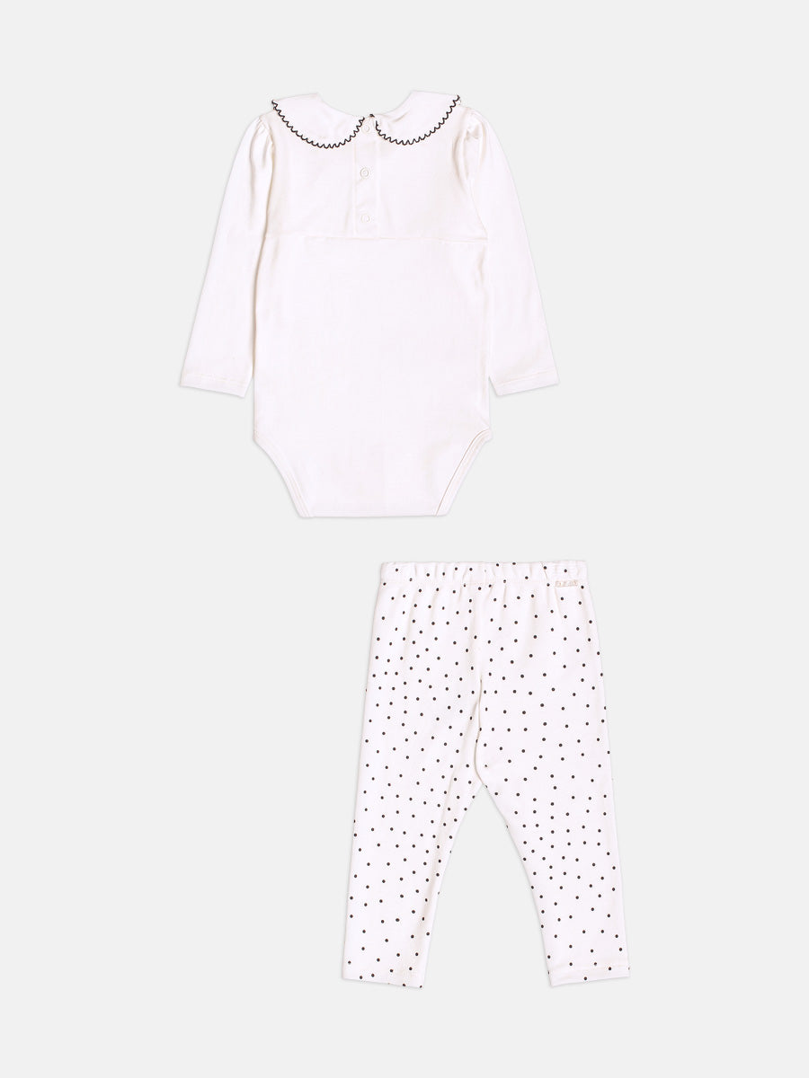 Conjunto Manga Longa Body Legging Perola Momi