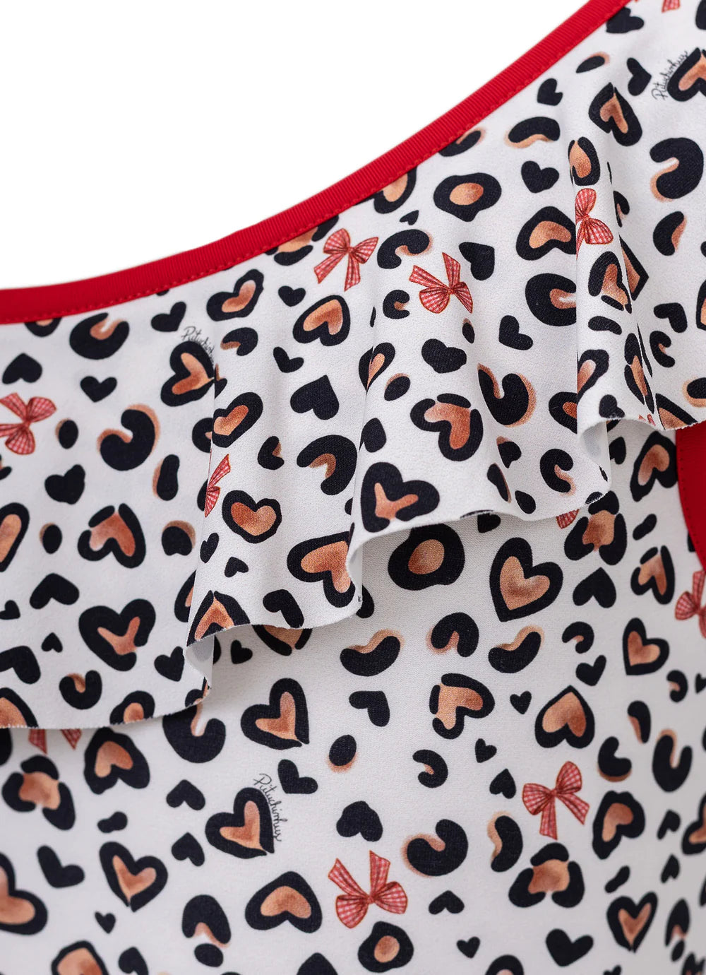 Maiô Light Estampado Alça Babado Tigrado Resort Pituchinhus