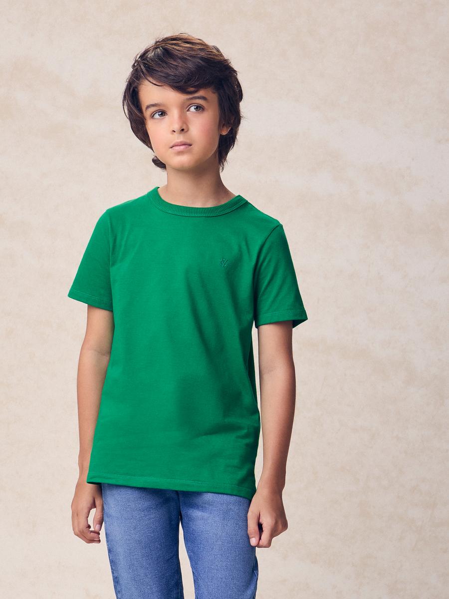 T-Shirt com Bordado Verde Youccie