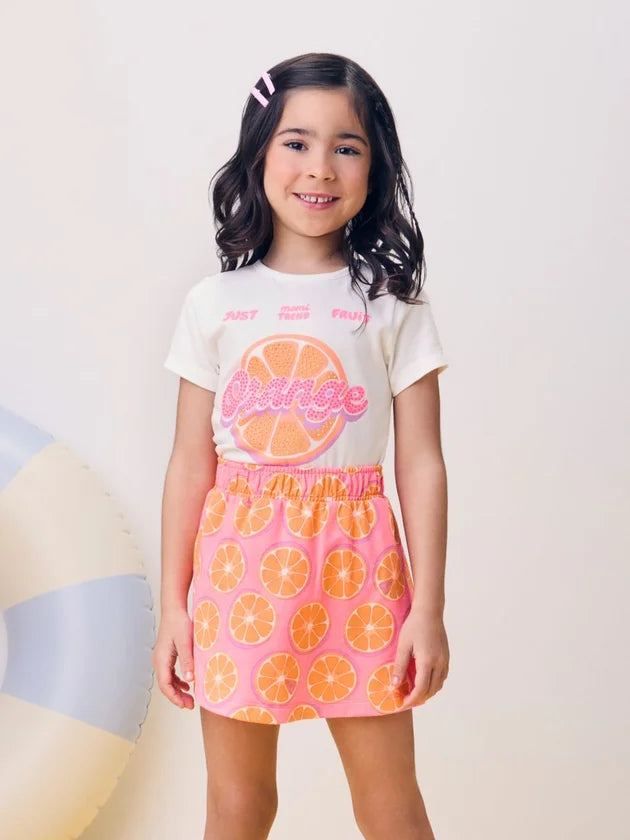 Conjunto Blusa e Shorts Orange Momi
