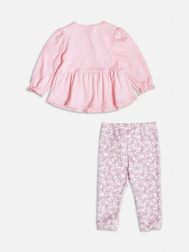 Conjunto Rosa Lovely com Laço Tule