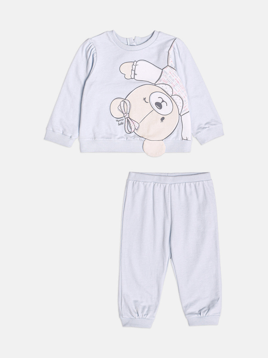 Conjunto Casaco e Calca Azul Bebe Momi
