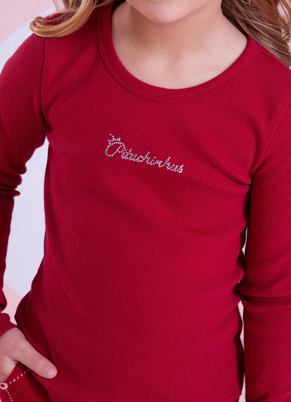 Blusa Rib Bala De Cereja Pituchinhus