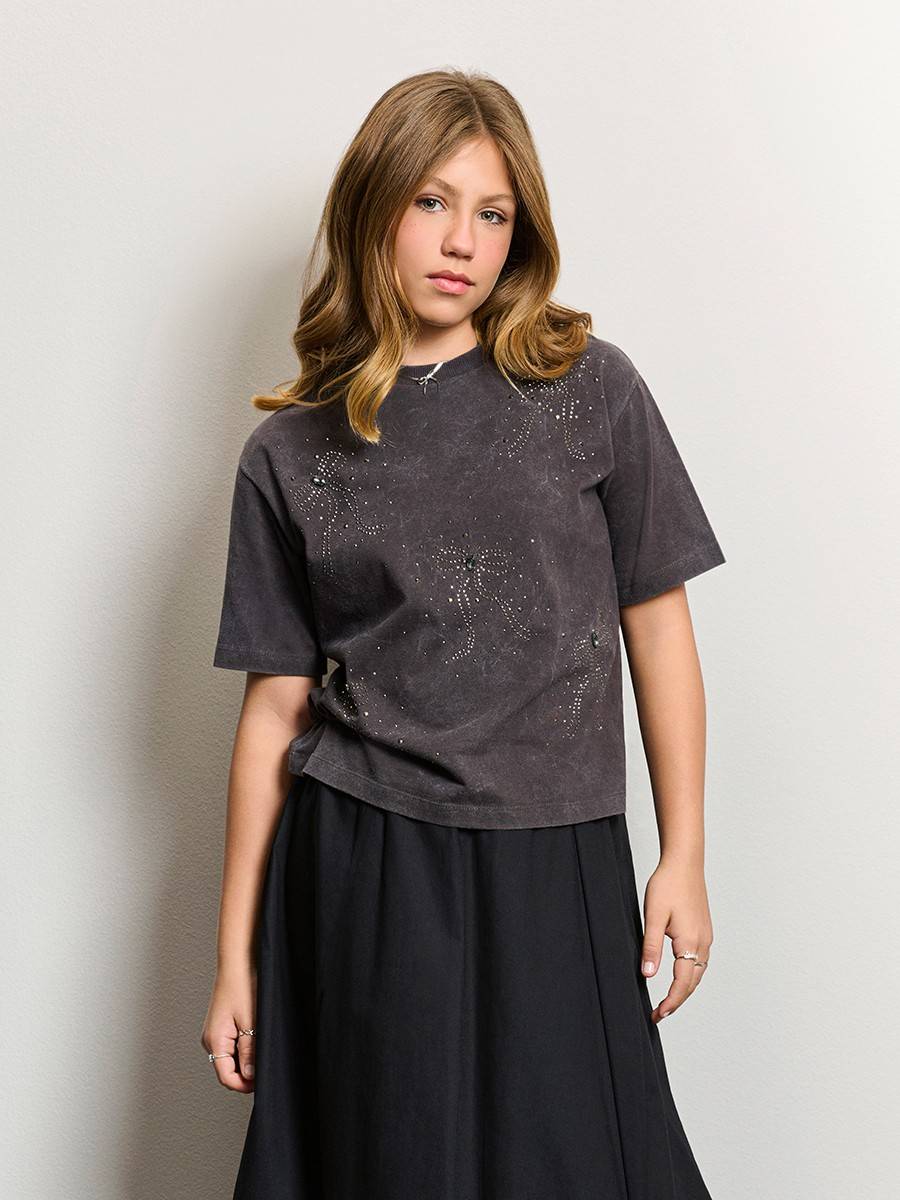 T-Shirt Comfort Laco Pedraria Grafite Escuro I Am