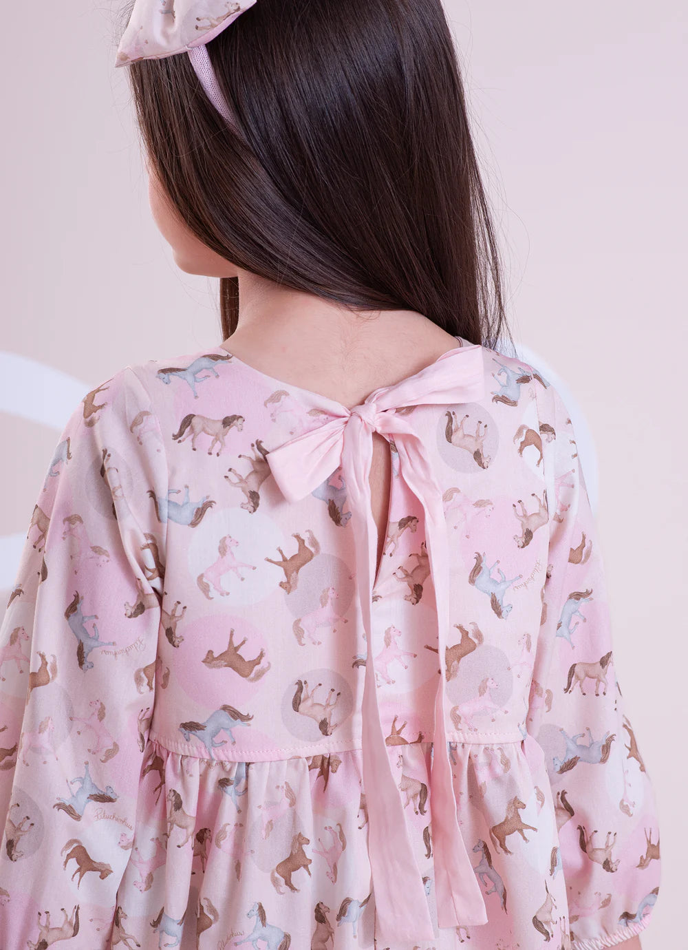 Vestido Algodão Est Cavalinhos E Poá Bolsos Pituchinhus
