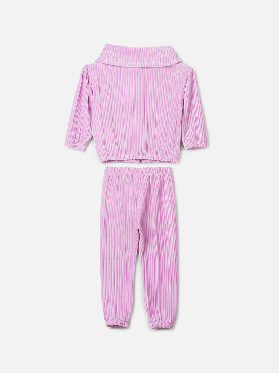 Conjunto Jaqueta e Calça Lilas Animê