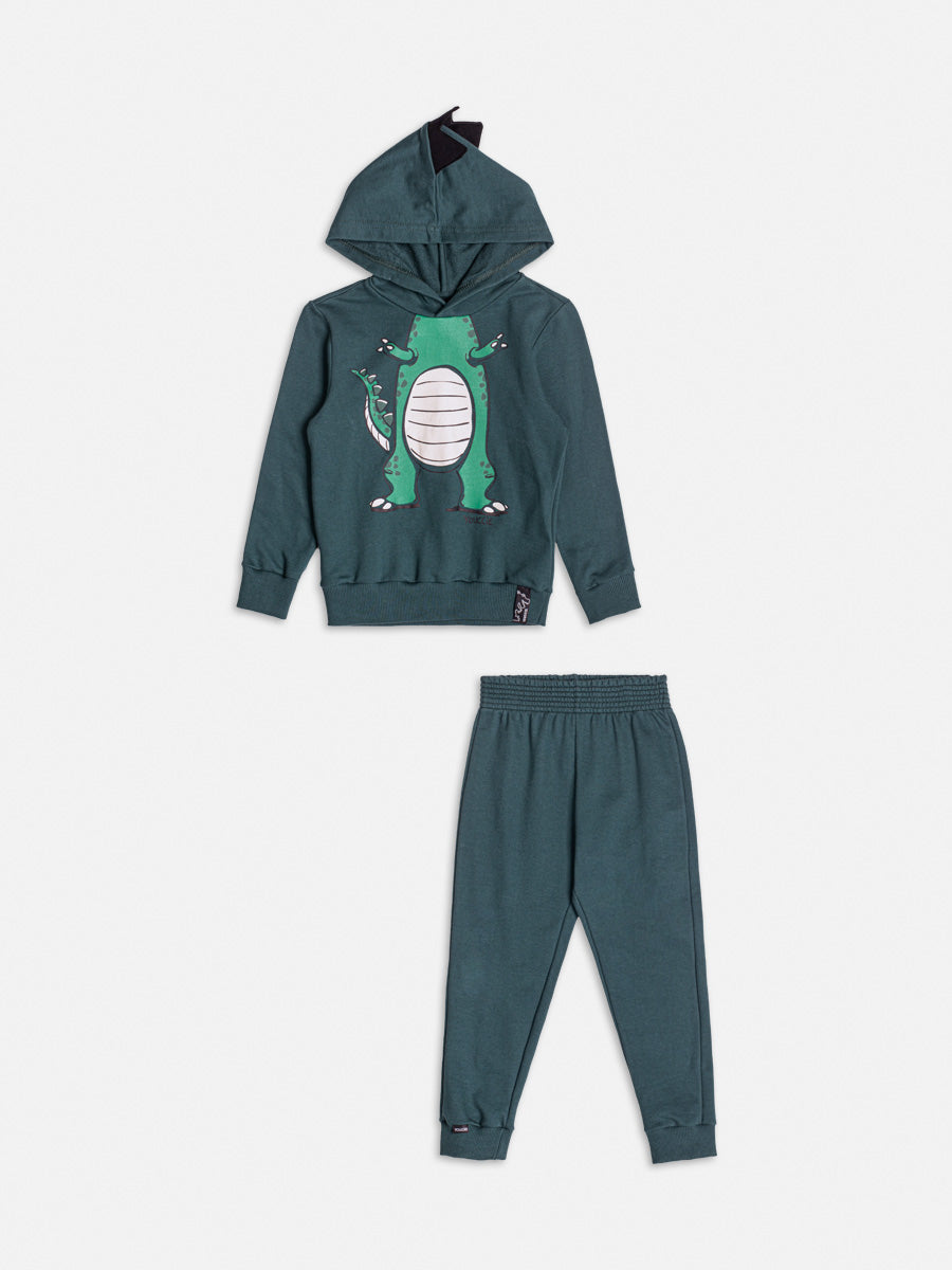 Conjunto Blusao Calca Verde Garrafa Rex - BambolePetit