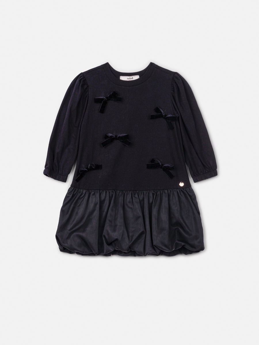 Tee Dress Manga Longa Anime Petite Preto - BambolePetit