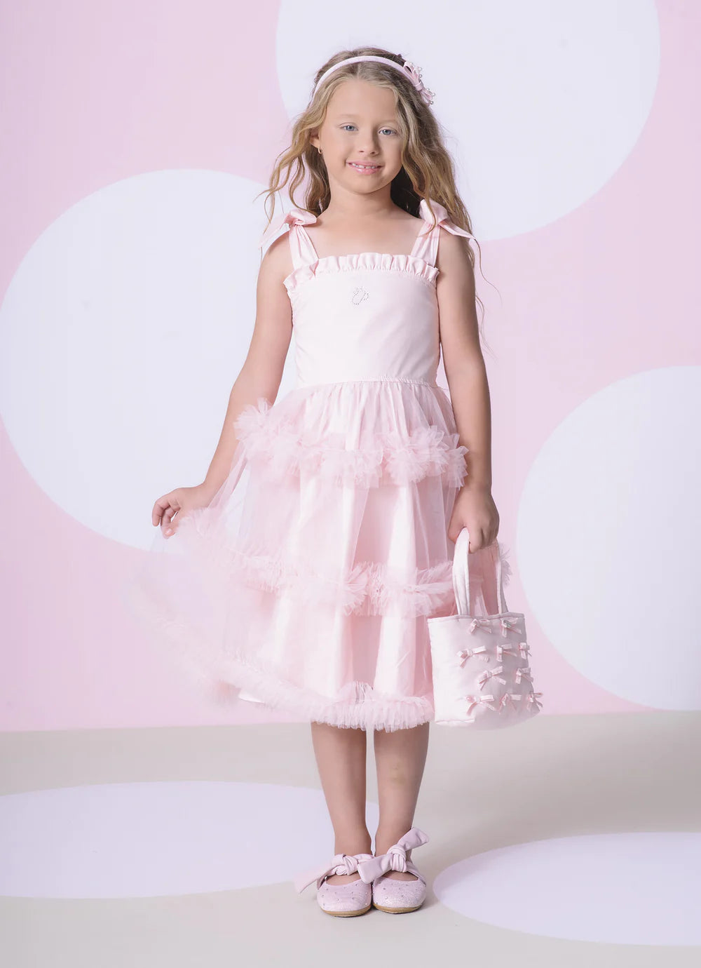 Vestido Tricoline Alça Amarração Pituchinhus
