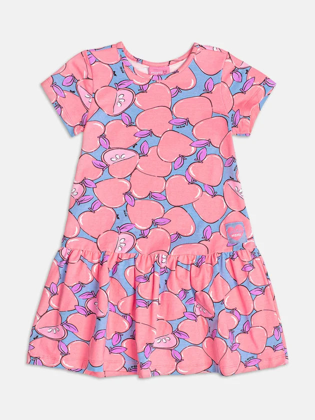 Vestido Rotativo Maças Neon Momi