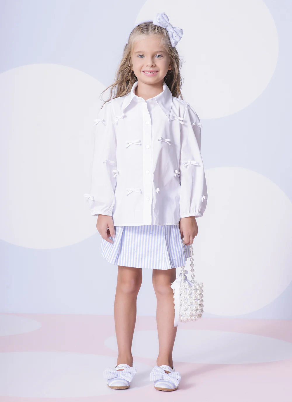 Camisa Tricoline Mini Lacinhos Pituchinhus