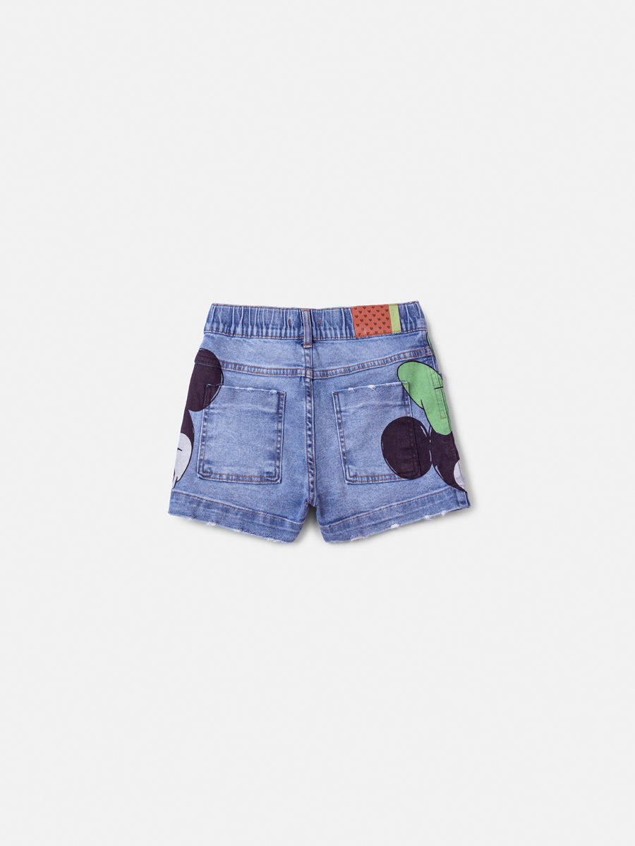 Short Jeans do Mickey e Minnie Mouse Anime
