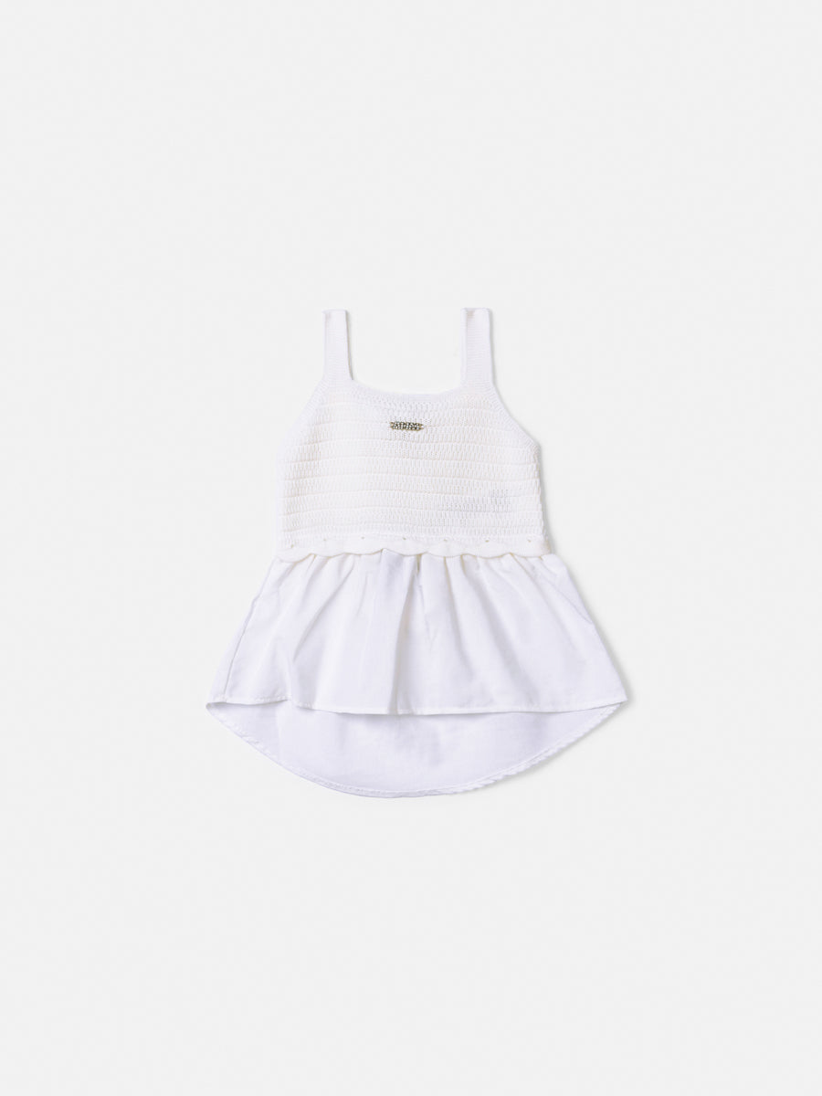 Blusa Trico Barra Off White Anime