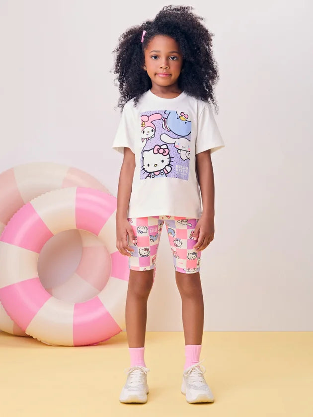 Conjunto da Hello Kitty e Amigos com Strass Momi
