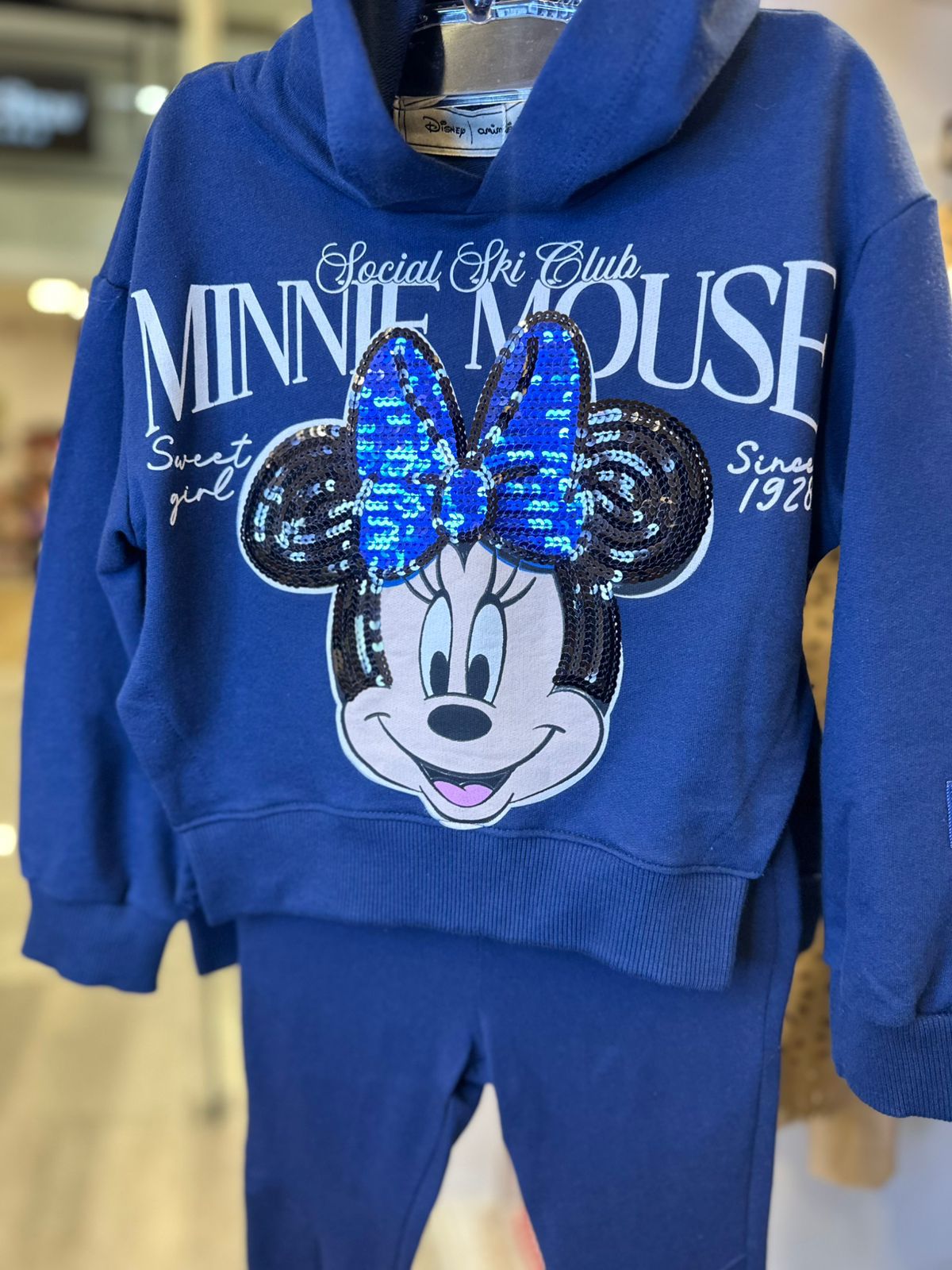 Conjunto Casaco e Calça Minnie Azul Marinho Animê
