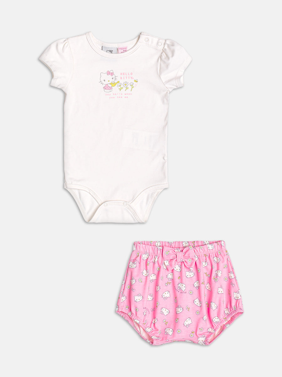 Conjunto Body e Shorts Hello Kitty Momi