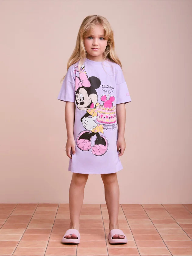 Vestido Camisola Lilás da Minnie Mouse
