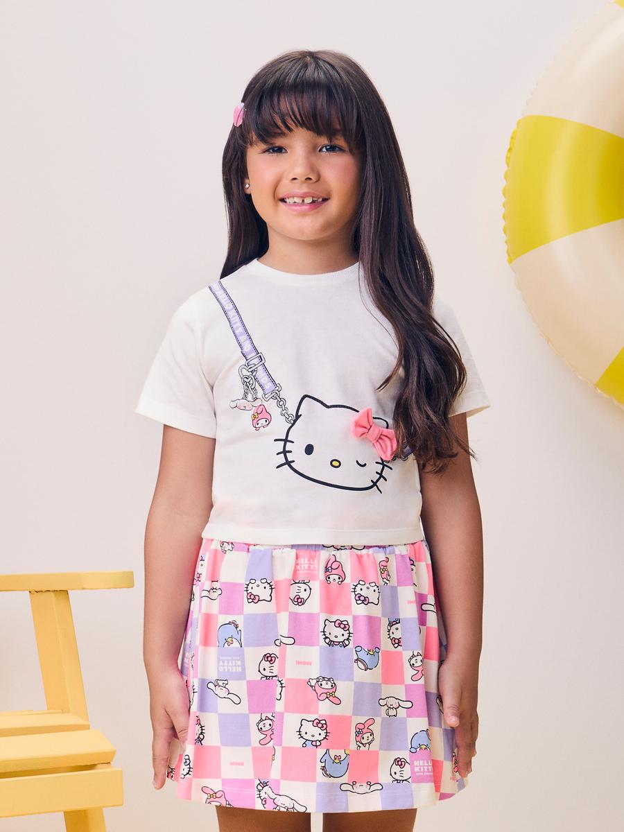Conjunto Blusa e Saia Hello Kitty Momi