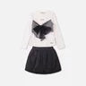 Conjunto Manga Longa Blusa Saia Perola - BambolePetit