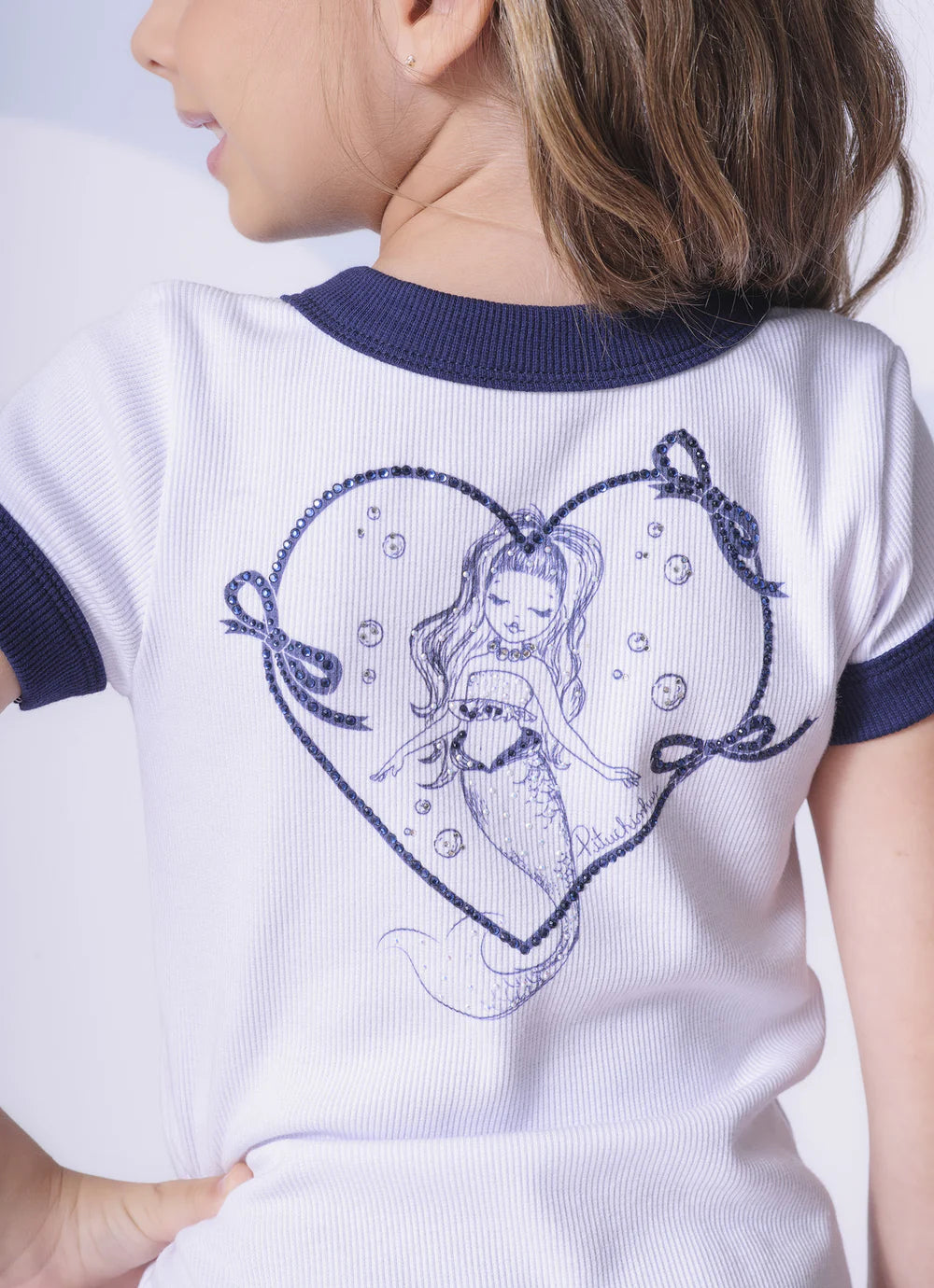 Blusa Ribana Love Sereia Bicolor Pituchinhus