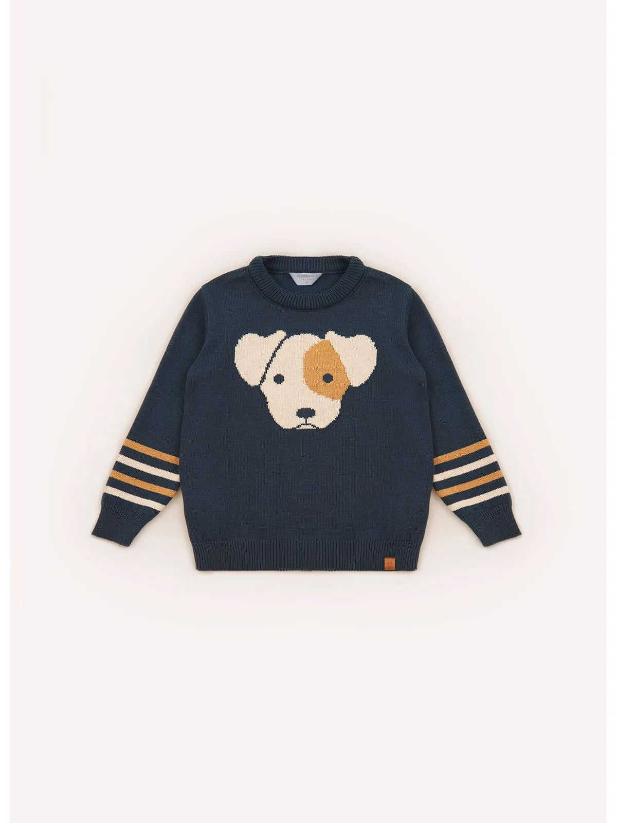 Blusa Tricot Cachorrinho For Boys Detalhe Listra MG Blue Star - BambolePetit