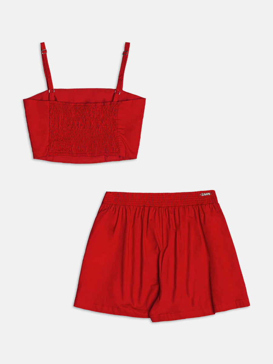 Conjunto Top e Saia Shorts Vermelho I Am