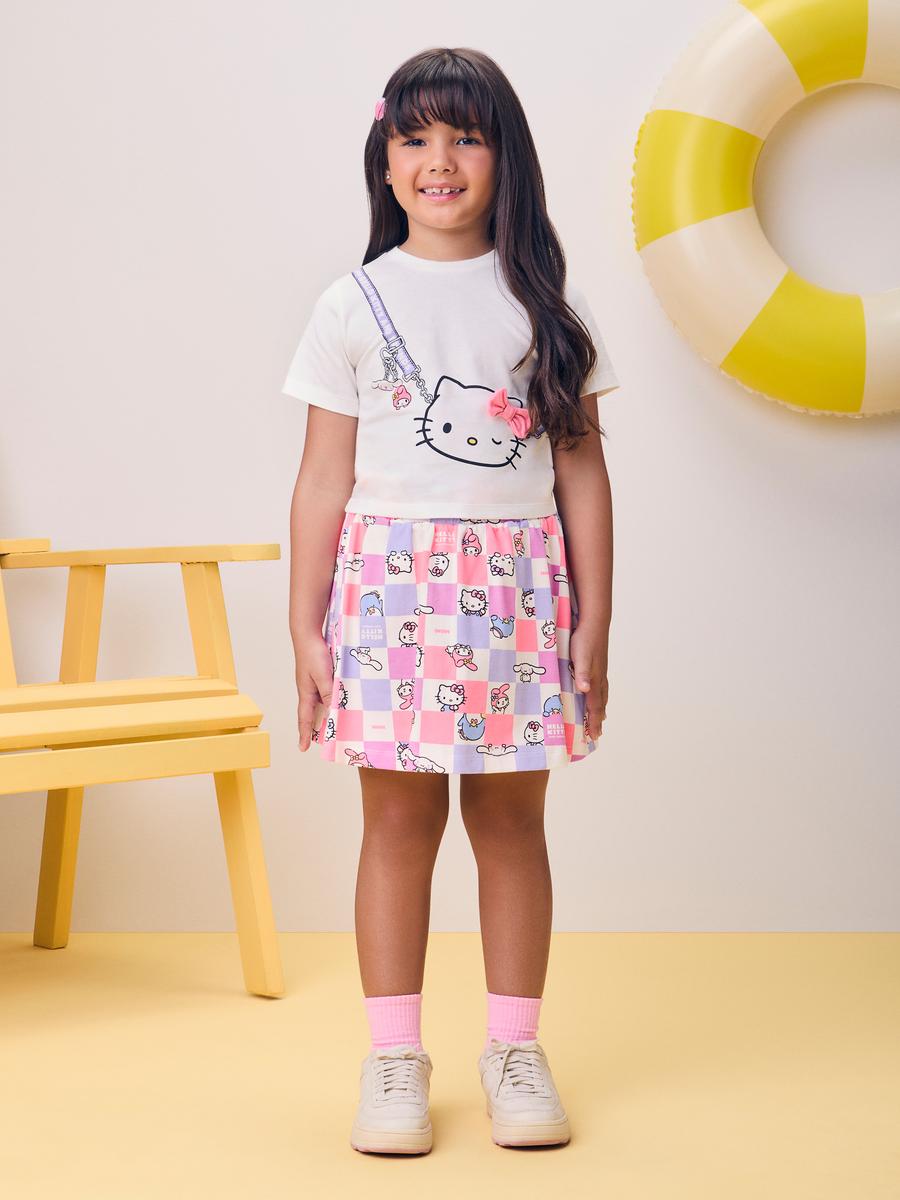 Conjunto Blusa e Saia Hello Kitty Momi