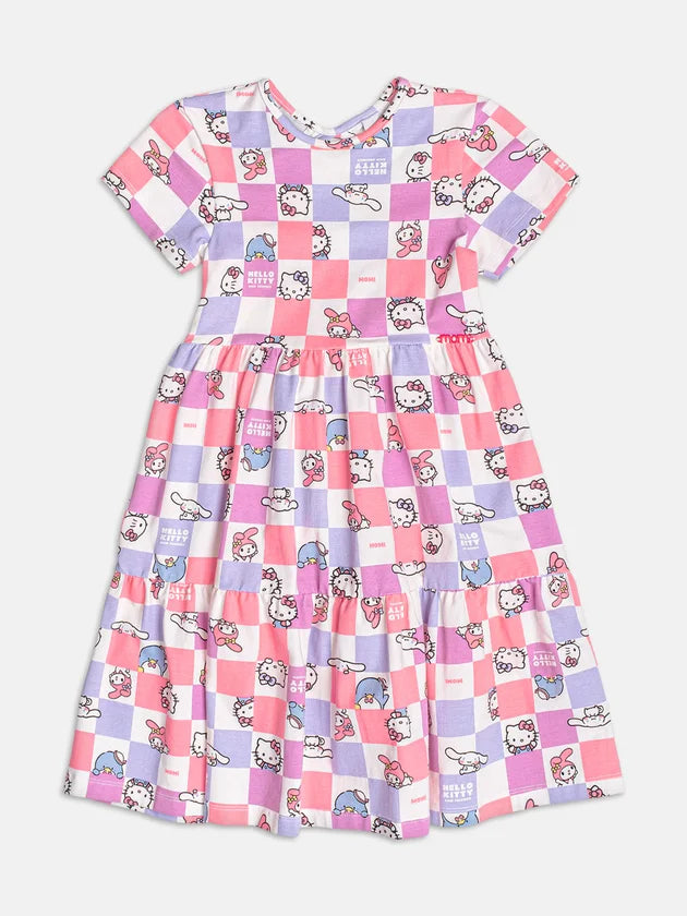 Vestido Quadriculado da Hello Kitty e Amigos Momi