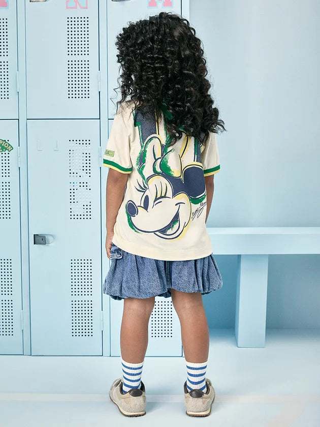 Blusa Copa Do Mundo Minnie Bege Vanilla Animê